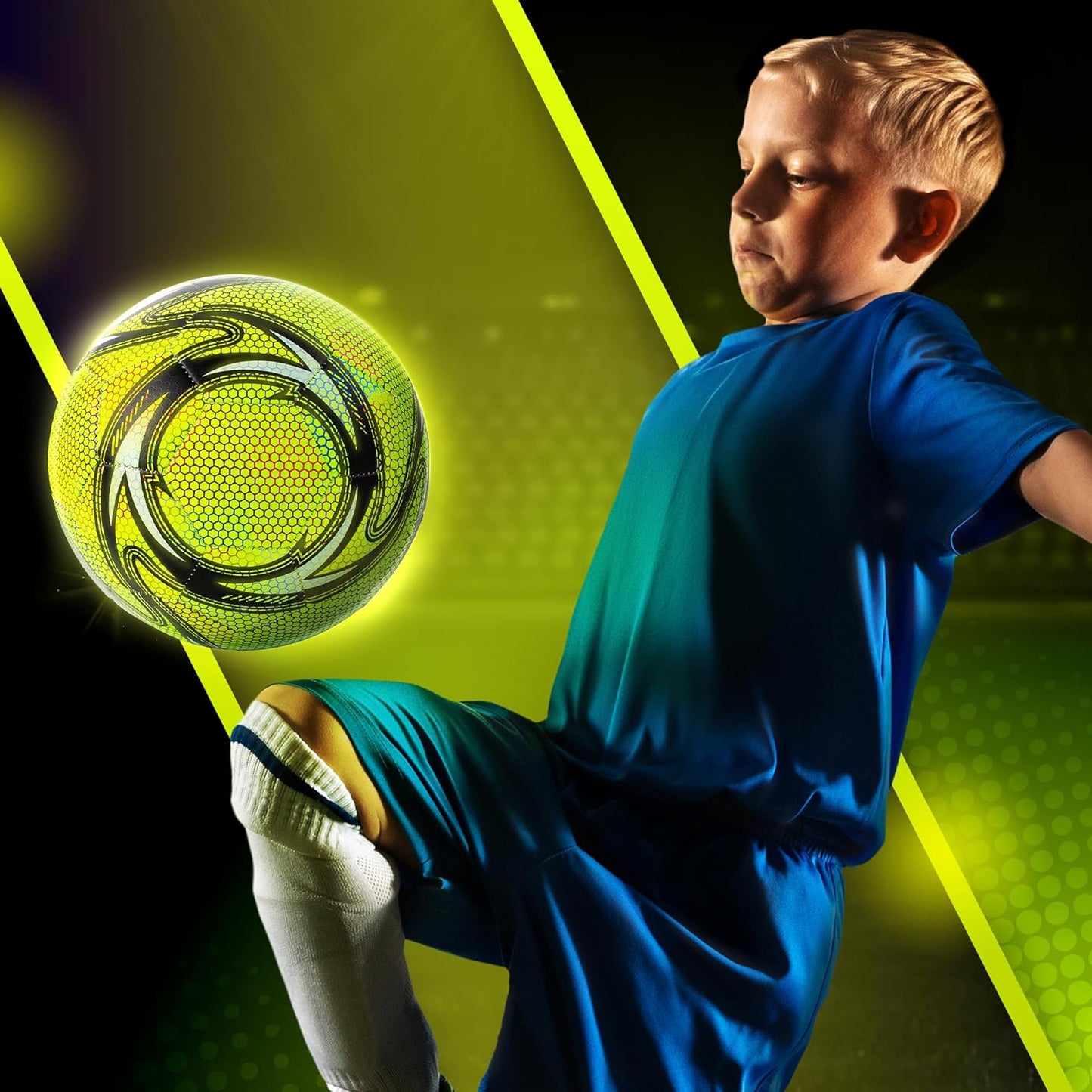 Radiant Glow in the Dark Soccer Ball - Size 4 & 5