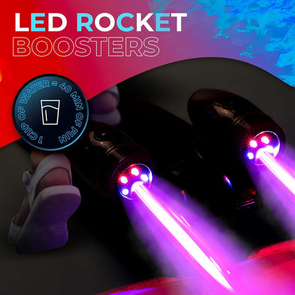 Tri Wheel Kick Scooter with LED Wheels and Rocket Boosters
