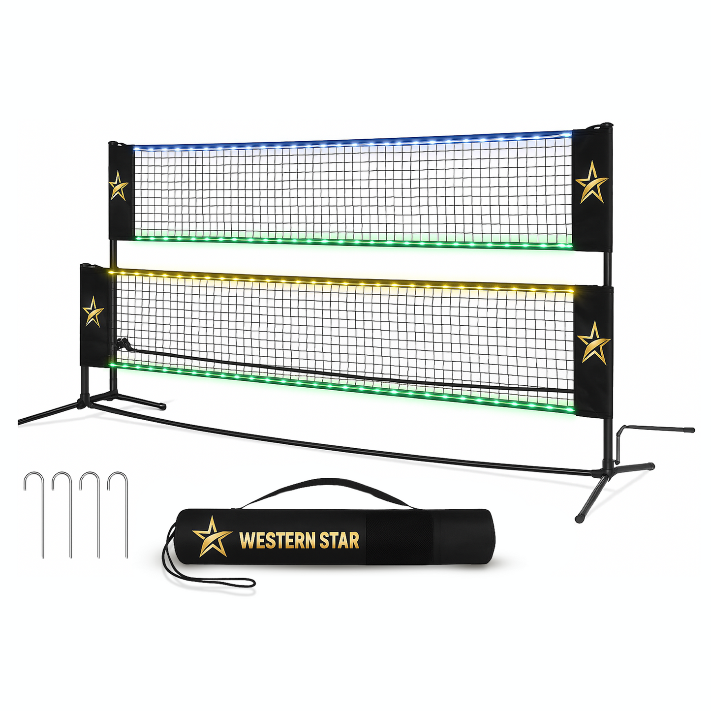 LED Portable Net - Tennis, Badminton, Pickleball