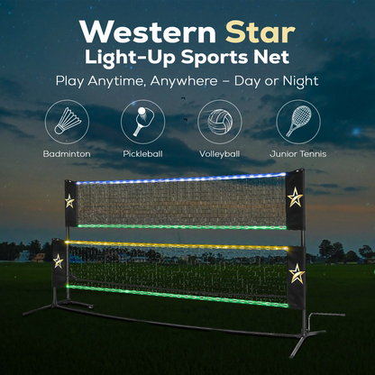 LED Portable Net - Tennis, Badminton, Pickleball